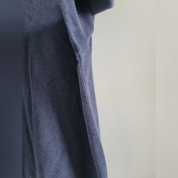 Vintage Eddie Bauer Dusty Blue V-neck 100% Cotton Knit Long Sleeve Mens Large - Picture 5 of 9